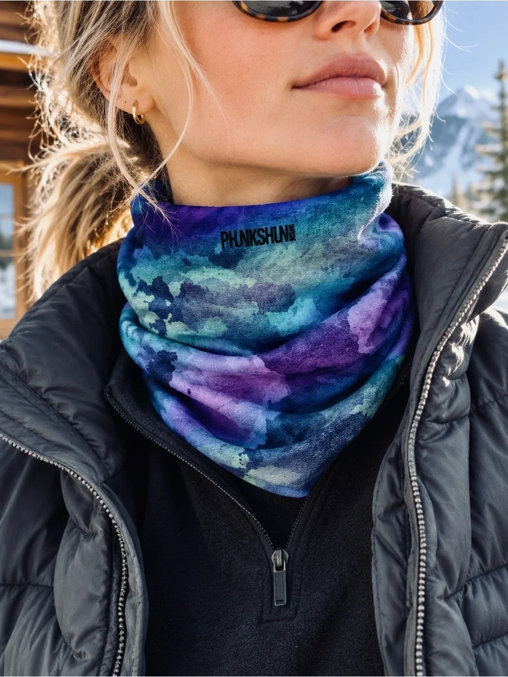 Phunkshun Wear Thermal Fleece Neck Gaiter Ski Snowboard Face Tube OS